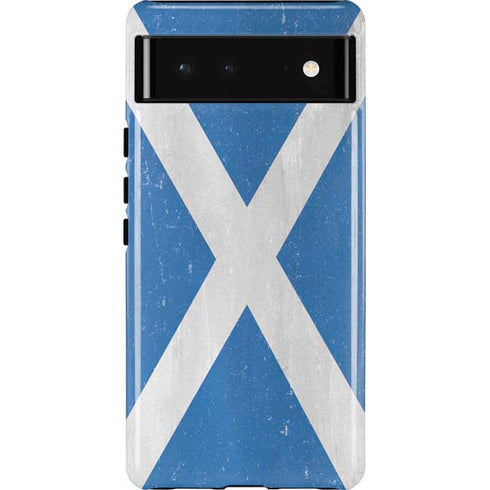 Scotland Flag Distressed Pixel Cases